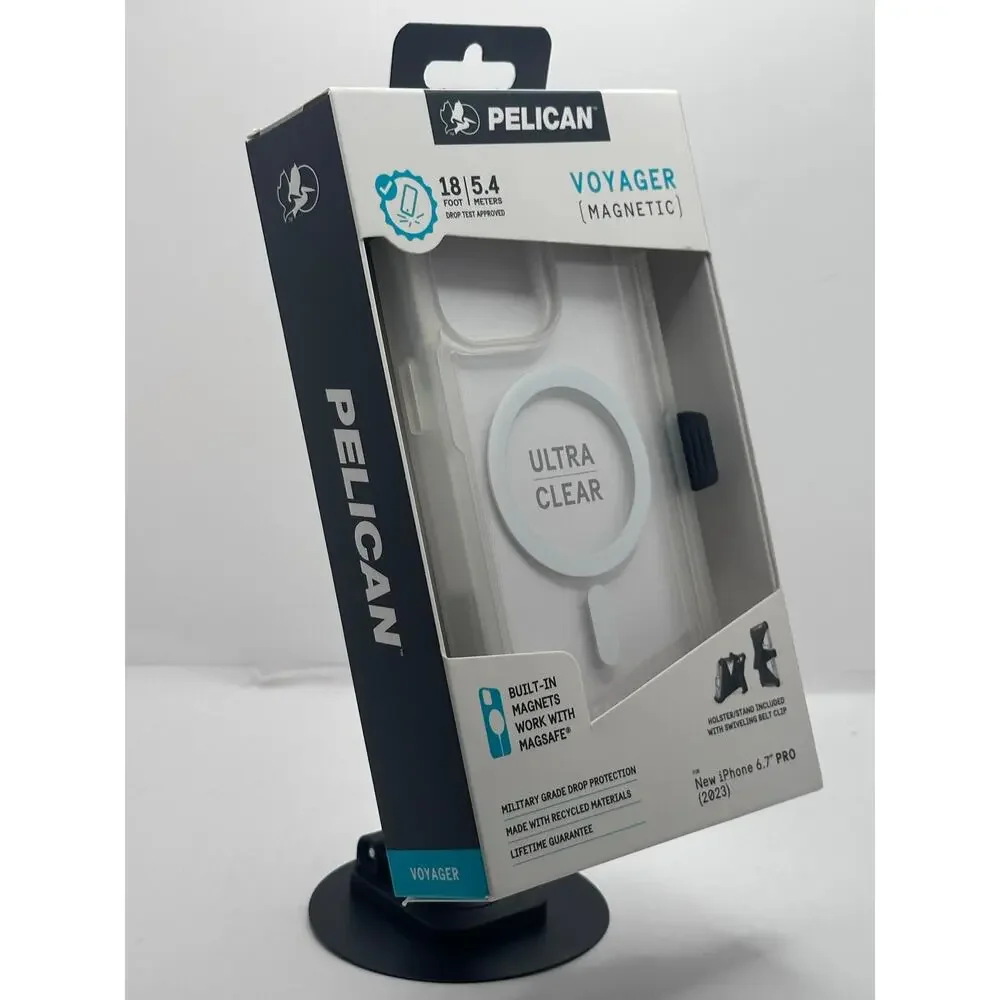 Pelican Voyager Magnetic iPhone 15 Pro Ultra Clear MagSafe NWT MSRP: $65.00
